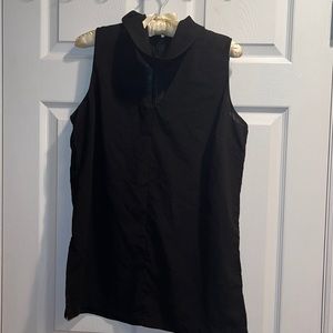 Japan black sleeveless blouse large